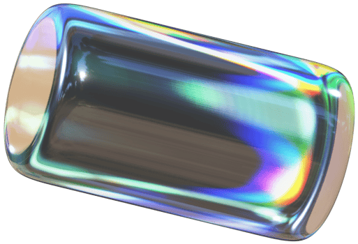 Spectrum-Tinted Glass Cylinder 3D Illustration Shapes png