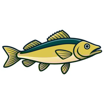 Creative Walleye Fish Illustration in Format vector