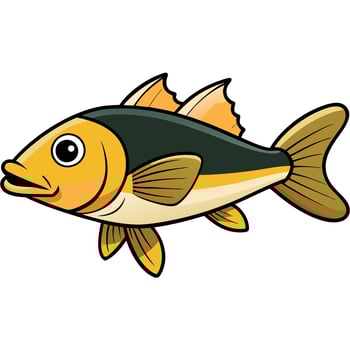 Premium Walleye Fish Digital Artwork vector