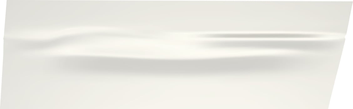 Realistic texture of plastic wrap featuring crumpled wrinkles and folds, overlaying a clean white background. Subtle interplay of light and shadow enhances visual depth and interest vector