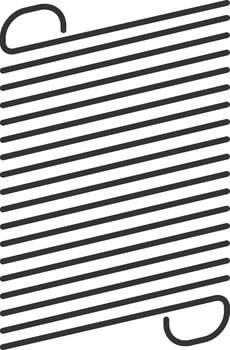 Close up of a metal spiral spring with regularly spaced coils, creating a flexible and resilient structure, isolated on a white background, ideal for industrial design or engineering concepts vector