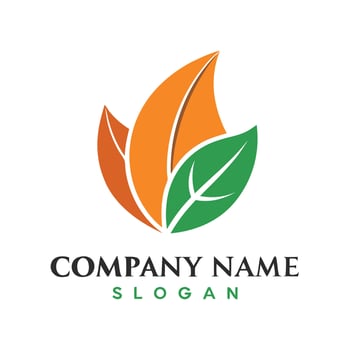 a logo for a company that is made up of leaves on a white background vector