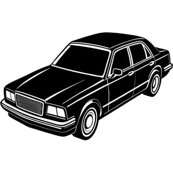 Car Icon Design Silhouette for Logos and Signage vector