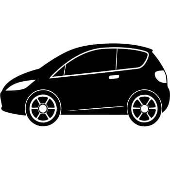 Clean Car Silhouette Illustration Modern Design Themes vector