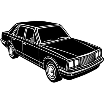 Clean Car Silhouette Illustration for Modern Design vector