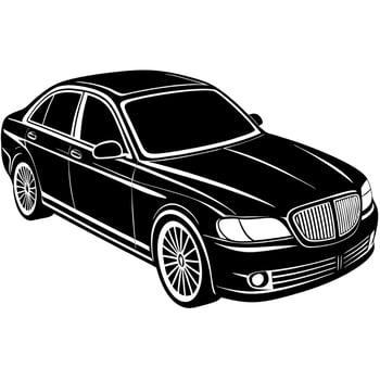 Clean Car Silhouette Illustration Modern Design Transportation Themes vector