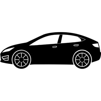 Minimal Car Icon Silhouette Design Illustration for Automotive and Branding vector