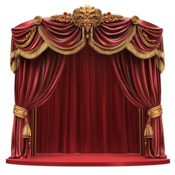 Theatrical Red Curtains png
