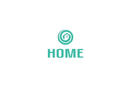 Letter O spiral Real estate home logo vector