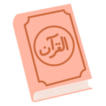 Cute pink Quran cover design png