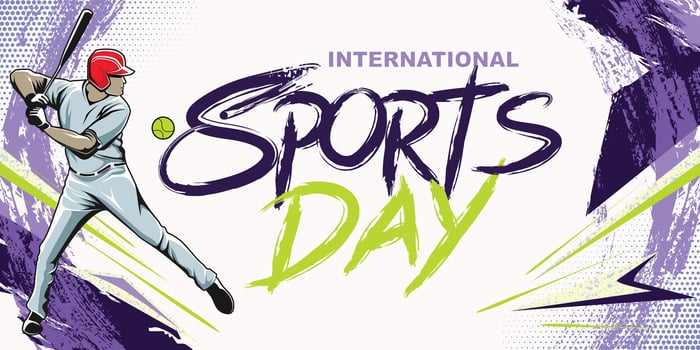 Baseball Abstract Sports Background . International Sports Day Illustration. Graphic Design for the decoration of gift certificates, banners, and flyer vector