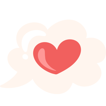 Frame with heart on cloud and love emoji icon png