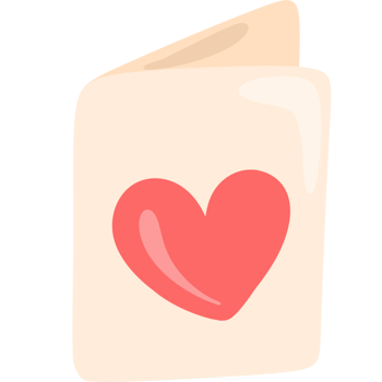 Valentine lettering card , heart top on a card png