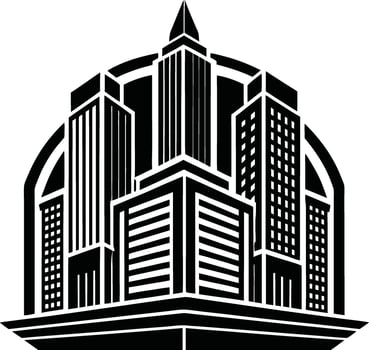 Abstract Urban Skyscraper Silhouette vector