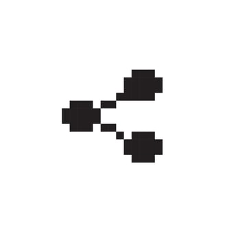 share icon pixel art vector