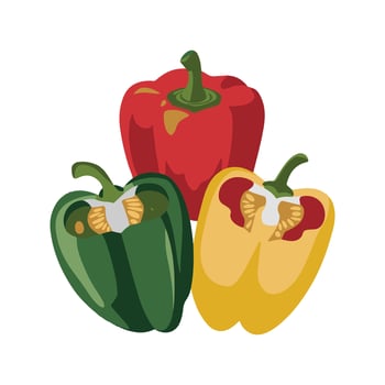 Colorful Bell Peppers illustration vector