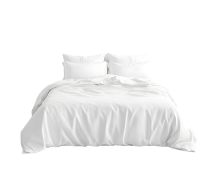 Crisp Bedding on a Neatly Made Bed png