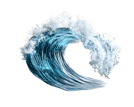 Dynamic Ocean Wave with Textured Detail png