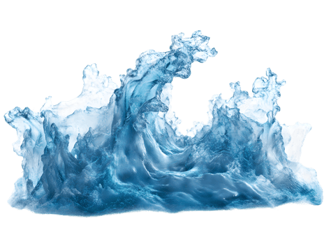 Dynamic Ocean Wave A Study in Blue and White png