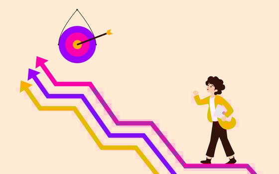 Strategy To Meet Targets vector
