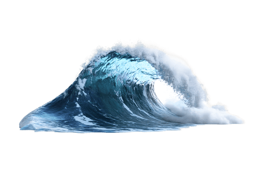 A Powerful Ocean Wave Crashing png