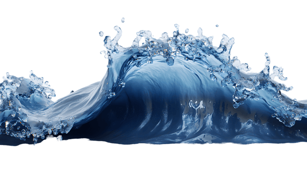 Powerful Ocean Wave with Splashing Water png