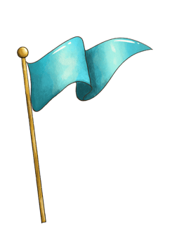 Hand drawn flag isolated png