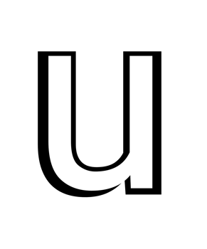 black and white english small letter u png