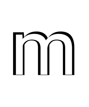 black and white english small letter m png