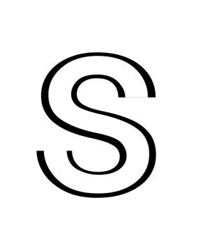 black and white english small letter s png