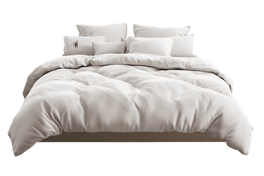 Soft White Bedding Set for a Serene Bedroom png