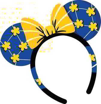 Girl bow headband, flat style illustration vector