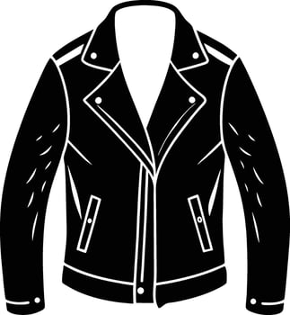 Leather Jacket Silhouette for Fashion Lovers vector