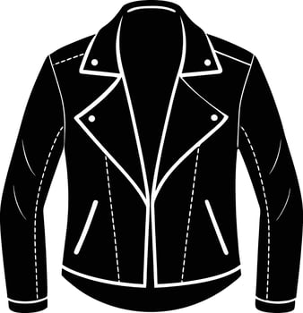 Modern Leather Jacket Silhouette Illustration vector