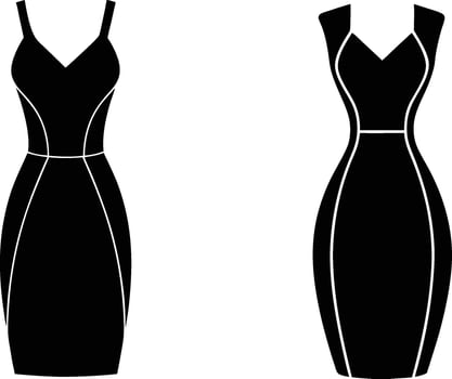 Sheath dress silhouette illustration. vector