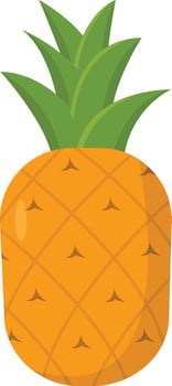 Pineapple Fruit Cartoon Ilustration Design vector