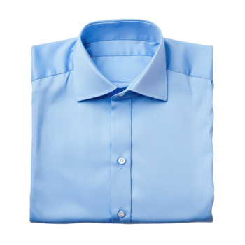 BlueShirtNeatlyFoldedWhite on transparent background. png