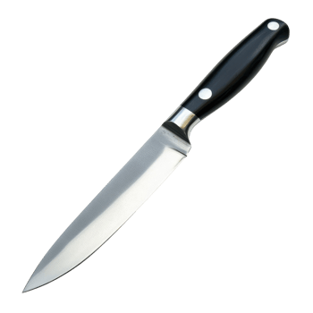 Sharp Kitchen Knife White on transparent background. png