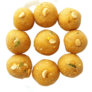 Sweet Besan Laddu Indian Sweets on transparent background. png