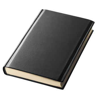 Blank Book on White Background on transparent background. png