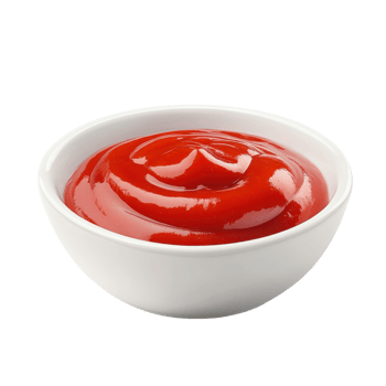 Ketchup Bowl White Background on transparent background. png