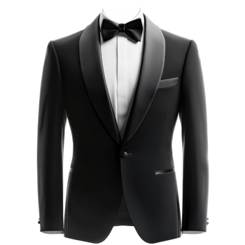 Classic Tuxedo Jacket Closeup on transparent background. png