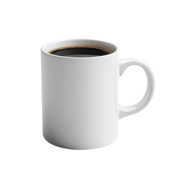 Coffee Mug White Background on transparent background. png