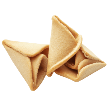 Delicious Fortune Cookies on transparent background. png