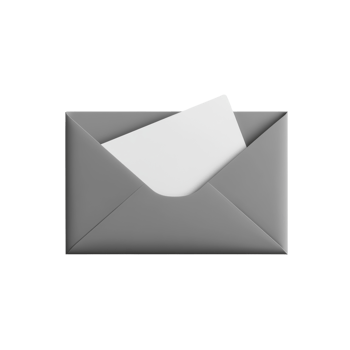 Grey Envelope Contains Blank White Notecard Inside png