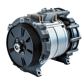 Electric Motor on White Background on transparent background. png