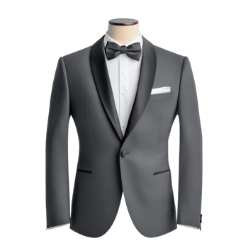 Gray Tuxedo Suit Mockup on transparent background. png