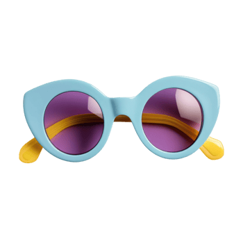 Stylish Kids Sunglasses Mockup on transparent background. png