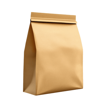 Kraft Package Mockup Design on transparent background. png