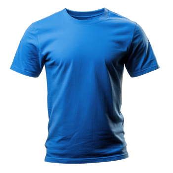 Male Model in Blue T Shirt on transparent background. png